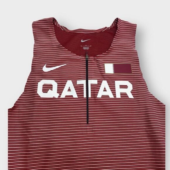 Nike Elite Pro QATAR Track & Field Singlet Speed Suit CI8902-611 Mens size M New - Picture 3 of 10